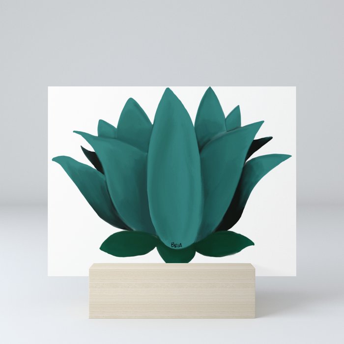Green Lotus Mini Art Print