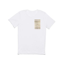 Elegant stylish trendy faux gold modern stripe T Shirt