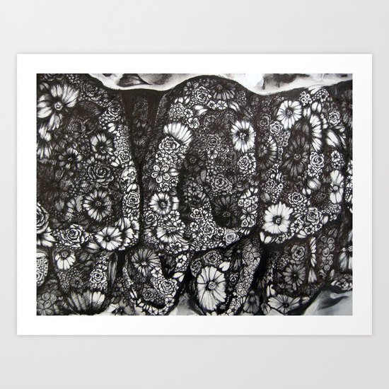 Flower Teeth Art Print