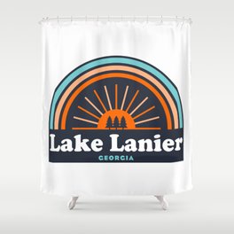 Lake Lanier Georgia Rainbow Shower Curtain