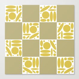 Geometric modern shapes checkerboard 12 Canvas Print