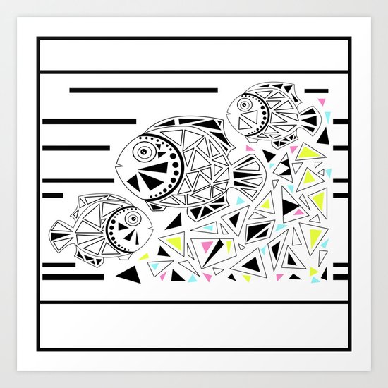 Marine fish . Art Print