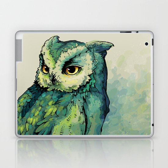 Green Owl Laptop & iPad Skin