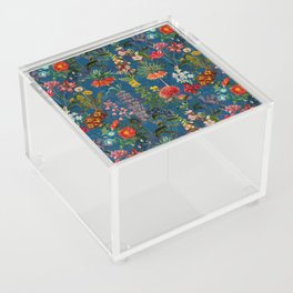 Vintage & Shabby Chic - Blue Midnight Spring Botancial Flower Garden Acrylic Box