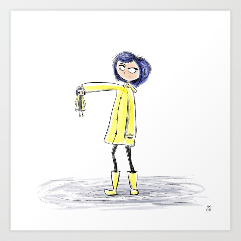 Coraline Sketch Art Print By Hollydoesart Society6