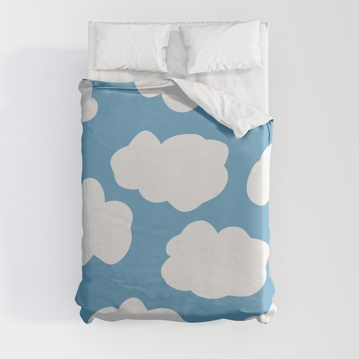Blue Sky And Fluffy White Clouds Duvet, Lazy Oaf Duvet Cover