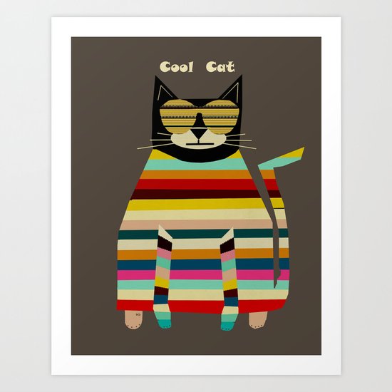 cool cat Art Print