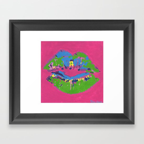 Lips Framed Art Print