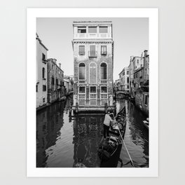 Venice Italy in Black and White Art Print