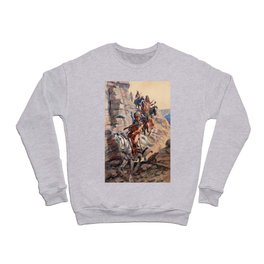 Indian Scouting Party, 1900 by Charles Marion Russell Crewneck Sweatshirt