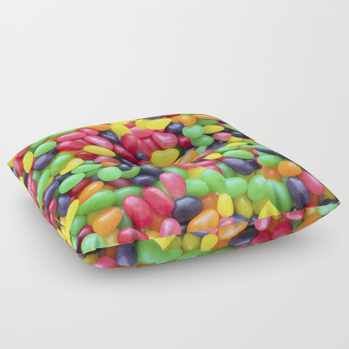 Jelly Bean Candy Photo Pattern Floor Pillow