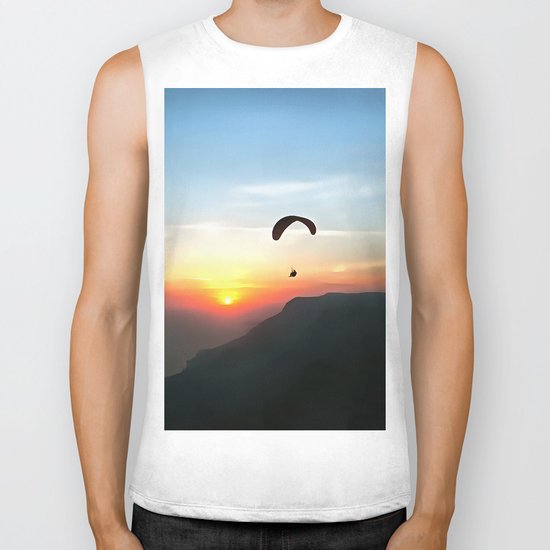 Sunset Paraglide Biker Tank