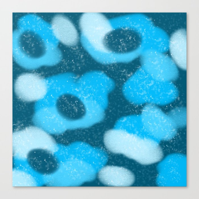 Cloudy Blue Flower Canvas Print