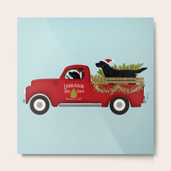 vintage metal red truck