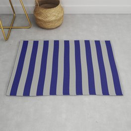 [ Thumbnail: Dark Gray & Midnight Blue Colored Lines Pattern Rug ]