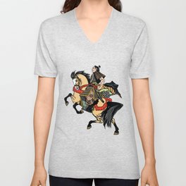 Samurai warrior V Neck T Shirt