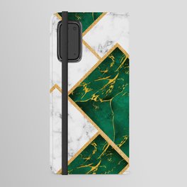 Green and White Marbel Seamless pattern Android Wallet Case