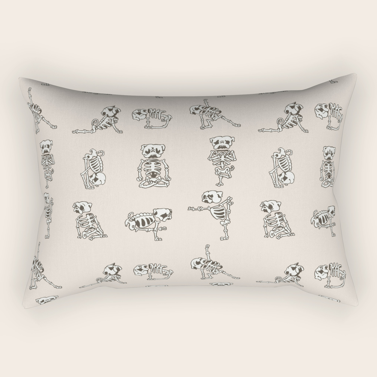 skeleton yoga pillow