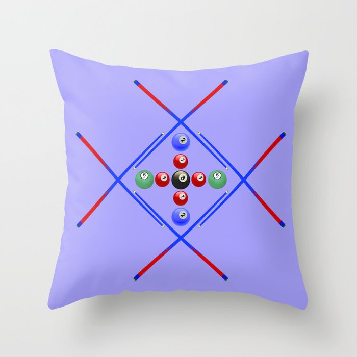 Pool Game Design v3 Throw Pillow