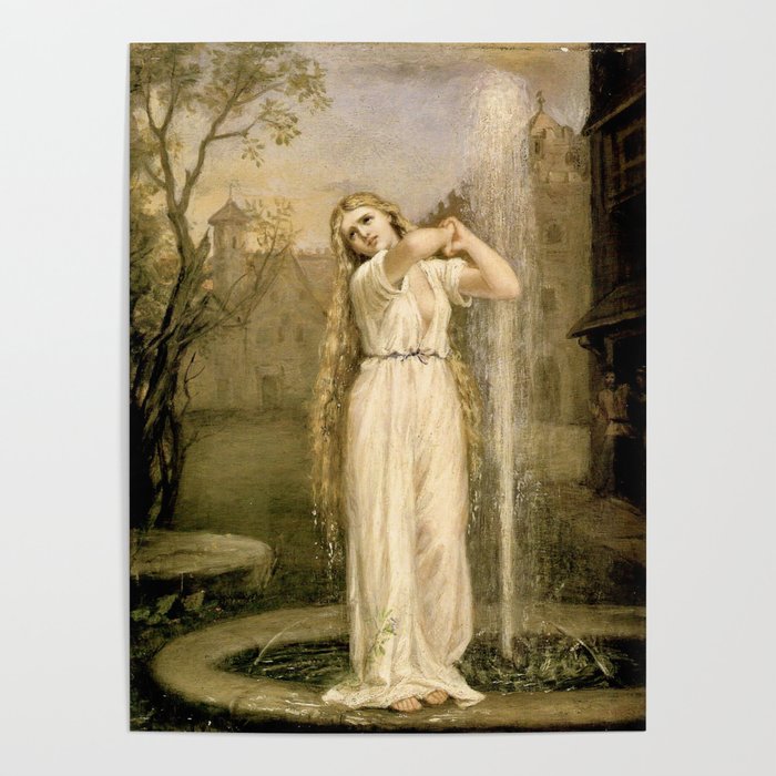 “Undine” by John William Waterhouse 1907 Poster