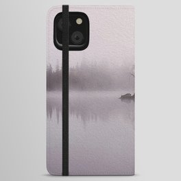 Foggy Lake and Trees  iPhone Wallet Case