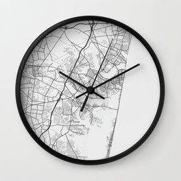Brick - New Jersey - US Gray Map Art Wall Clock