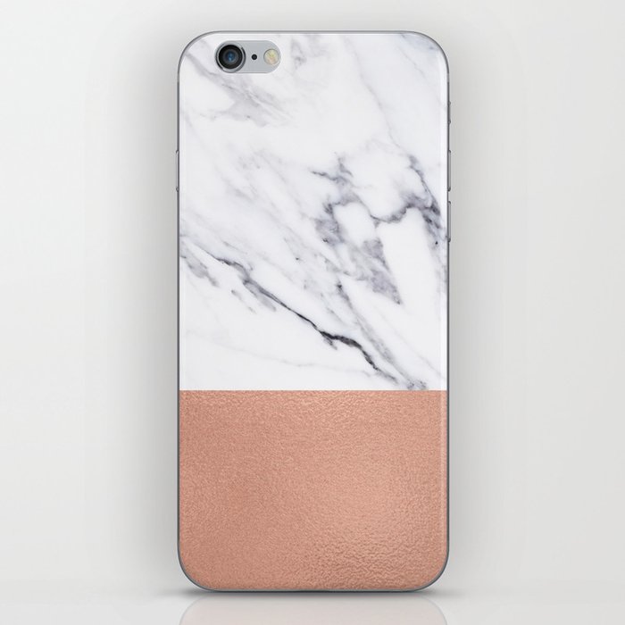 Marble Rose Gold Luxury iPhone Case and Throw Pillow Design iPhone Skin