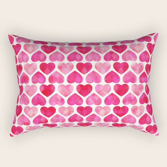 RUBY HEARTS Rectangular Pillow