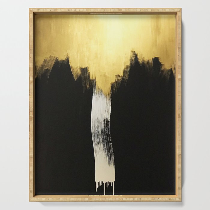 Gold Abstract Art Wall Decor Acrylic Painting Oil Canvas Serving Tray By Ronderi Gold Abstract Art Wall Decor Acrylic Painting Oil Canvas Serving Tray By Ronderi
