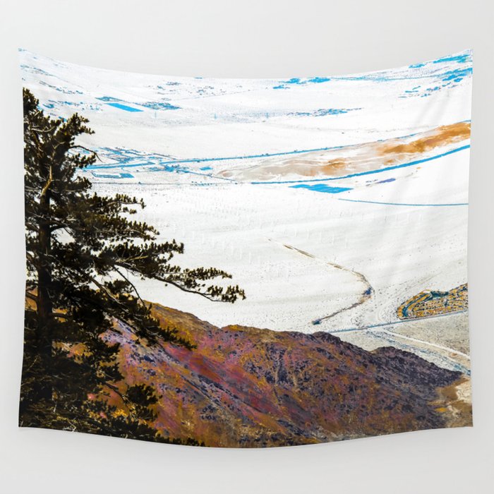 desert view from the mountain at Palm Springs California USA Wall Tapestry