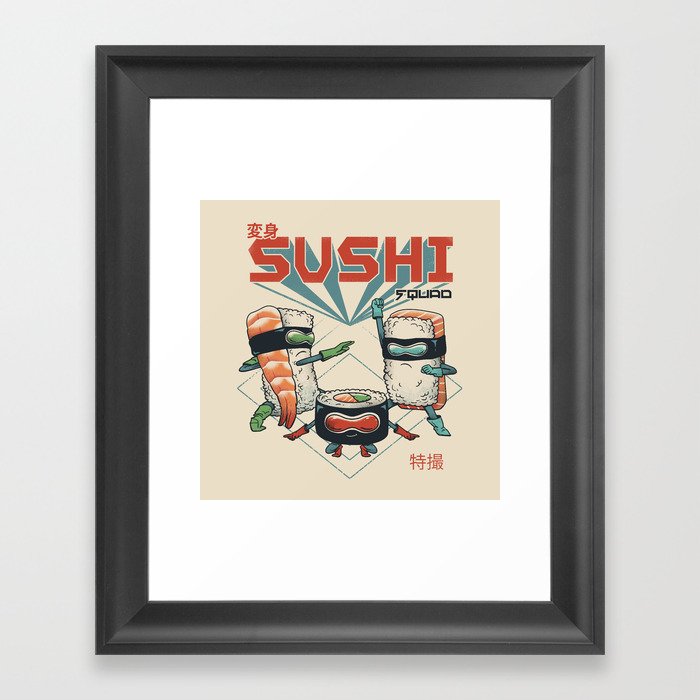 Sushi Squad Framed Art Print