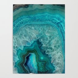 Teal Agate Poster