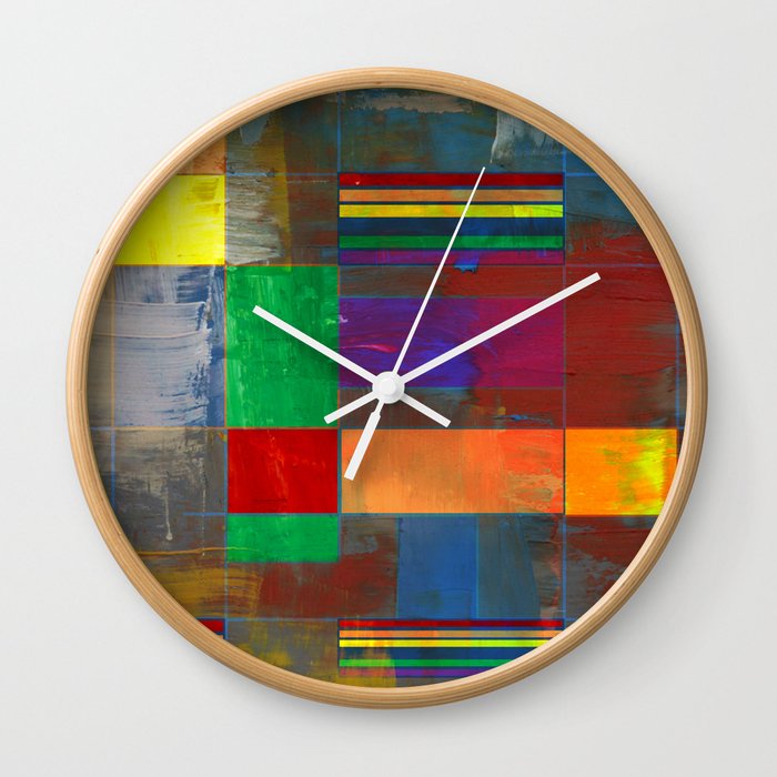 Mid-Century Modern Art - Rainbow Pride 2.0 Wall Clock