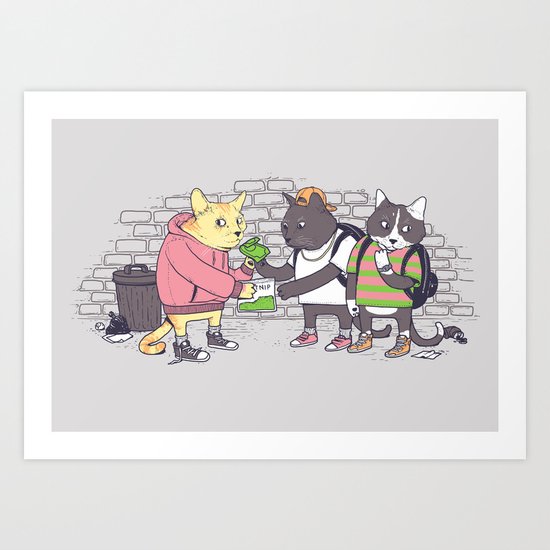 Meowy Wowy Art Print