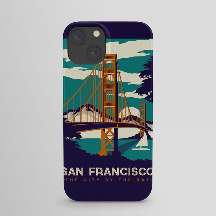 San Francisco Golden Gate Bridge Retro Vintage iPhone Case