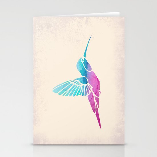 Watercolor Hummingbird Stationery Cards