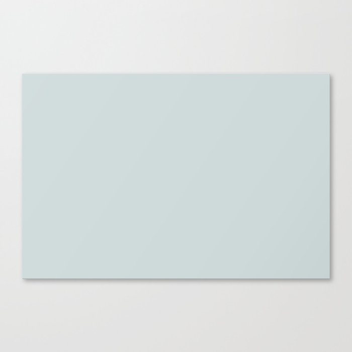 Light Aqua Green Gray Solid Color Pantone Chalk Blue 12-4806 TCX Shades of Blue-green Hues Canvas Print