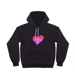 Hot Pink Ombre Heart - Be Mine Hoody