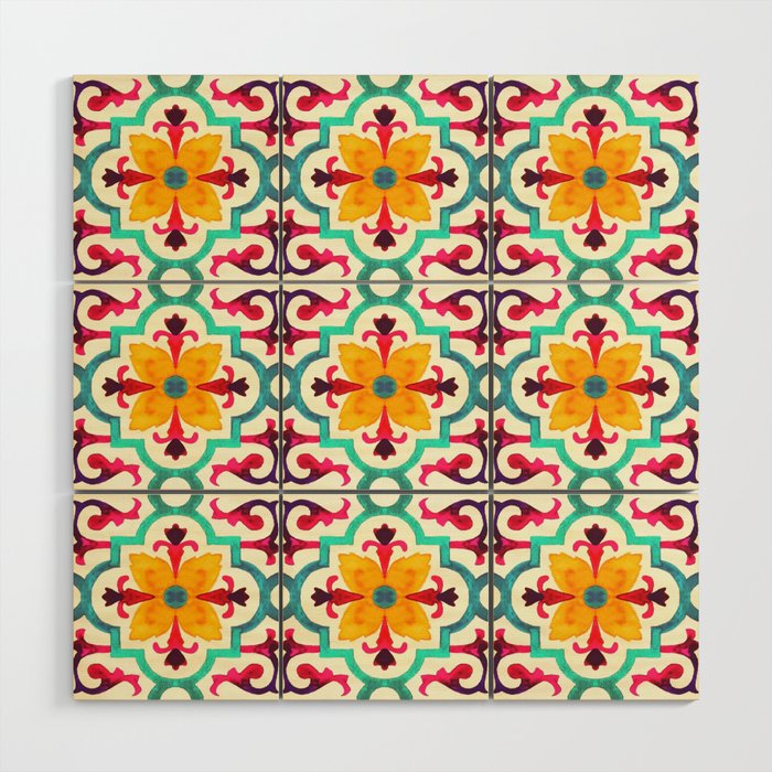 N235 - Floral Oriental Traditional Andalusian  Moroccan Style Wood Wall Art