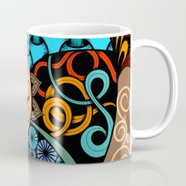 Hand-drawn ethno zentangle pattern, tribal background African sty. Beautiful, africa. Coffee Mug
