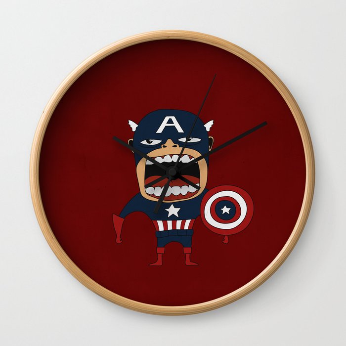 Screaming Captain America Wall Clock