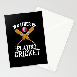 Cricket Game Player Ball Bat Coach Cricketer Stationery Card