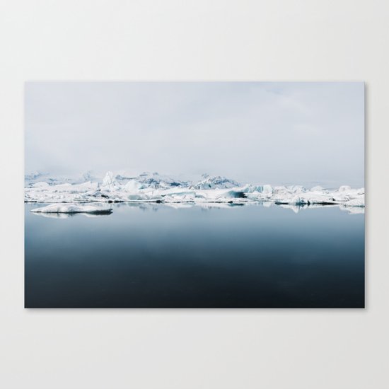 Ethereal Glacier Lagoon in Iceland - Landscape Photography Canvas Print
