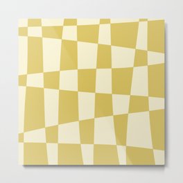 Zigzag Checkerboard Metal Print