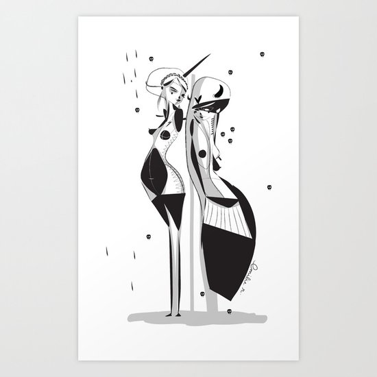 Sleepless nights - Emilie Record Art Print