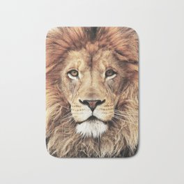 Lion King Bath Mat | Animal, Safarianimal, Lionart, Lionportrait, Animalportrait, Animalhead, Lionhead, Lionphotography, Animalface, Kinglion 