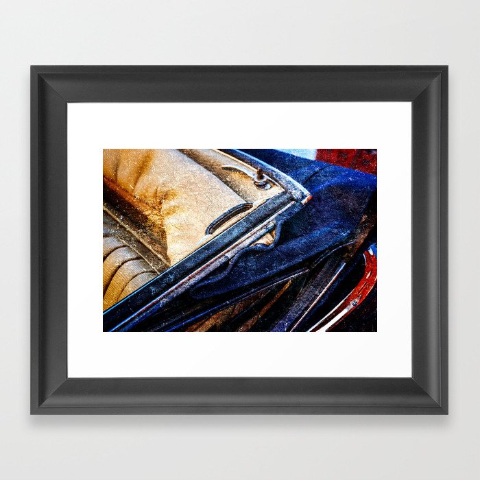Vintage Car Velvet Luxury Framed Art Print By Digital2real
