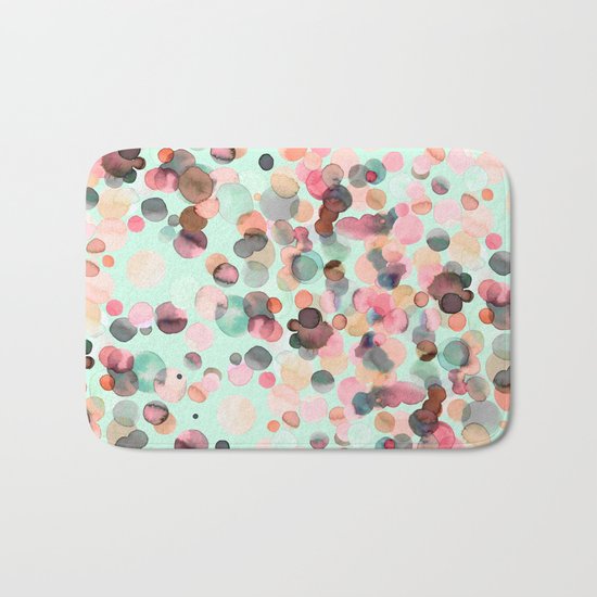 Pastel color drops Bath Mat