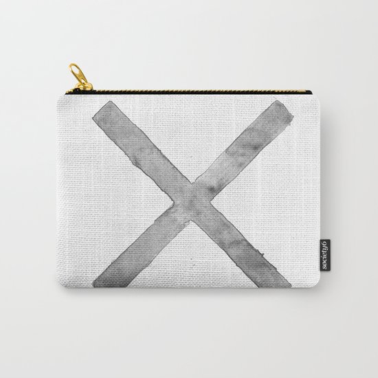 BLACK AND WHITE CROSS Carry-All Pouch