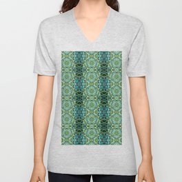 Liquid Light Series 75 ~ Colorful Abstract Fractal Pattern V Neck T Shirt
